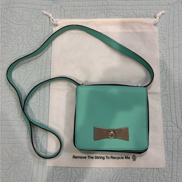 EUC Kate Spade Turquoise Leather Crossbody with Dust Bag $295 - Small/Medium - Picture 5 of 15